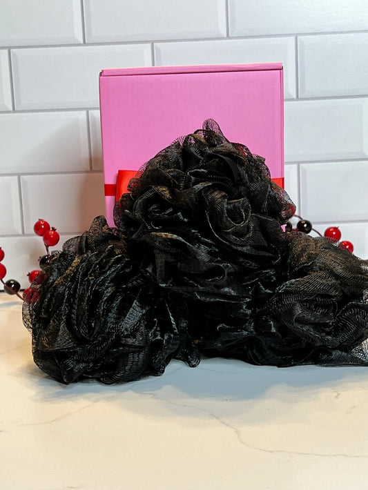Black Mesh Sponge - Natty Glow Bar